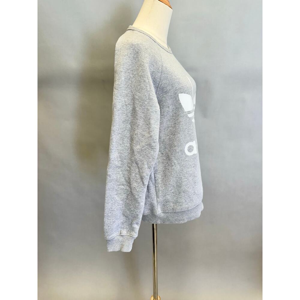 Adidas Originals Trefoil Crew Sweatshirt in Gray Size Small - Picture 5 of 12